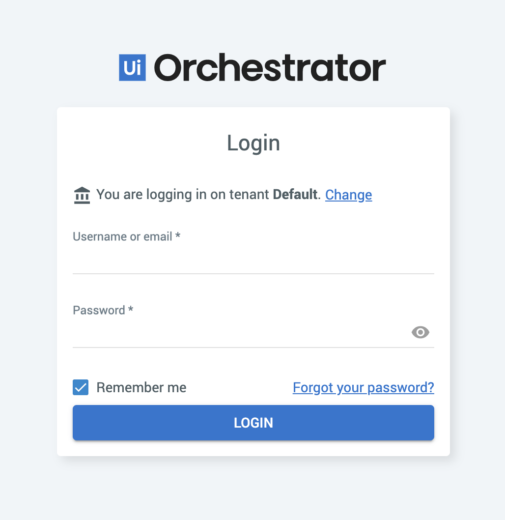 Azure store uipath orchestrator